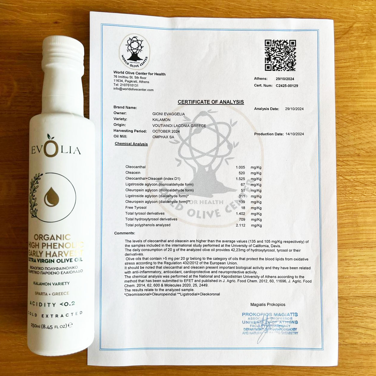 EVOLIA PLATINUM 2000+ polyfenolů BIO Extra panenský olivový olej 0,13 250ml 6